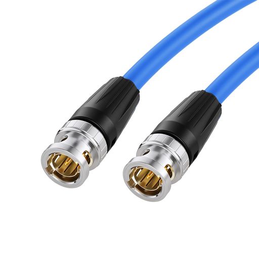 ZBLZGP12G75オームHD-SDIビデオ同軸ケーブルBNCオス-4KSmallHDAtomosモニターアレクサDSMC2ビデオカメラ用ライトアングルBNCオス(ストレート-ストレート青色50CM)