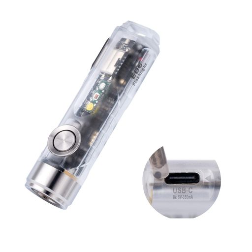 RovyVonAuroraA8第4世代USBCキーチェーン懐中電灯充電式650ルーメン6500Kクールホワイトスーパーブライトミニ懐中電灯レッド/ホワイト/365nmサイドライト磁気ポケットクリップとテールベース