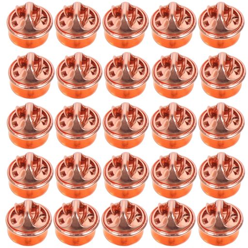 Lurrose50個セットタイタックピンバッジパーツロックピンバッククラッチピンブローチピンバッジ留め具0.4インチ軽量コンパクトDiyアクセサリー用