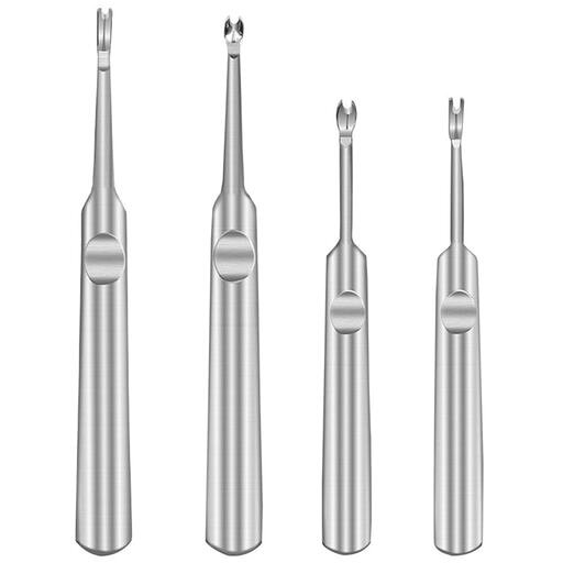 レザークラフトへり落とし溝掘り革道具ステンレス製フォークヘッド一体型へり磨き耐久性使いやすいステ..