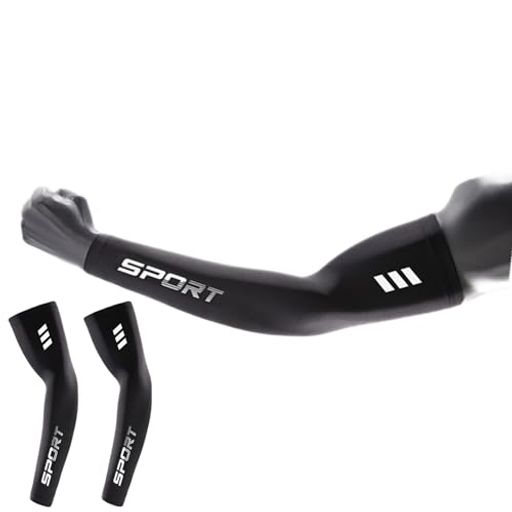 [JISON21]アームカバー冷感アームスリーブメンズ夏uvカット反射ストラップ涼しいアームコンプレッションシリーズ腕カバー日焼け止め吸汗速乾滑り止めランニング/野球/屋外作業/スポーツ/…