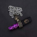 シーシャマウスピース樹脂アラブシーシャ水ギセルマウスピースフィルターチェーン付きチチャカチンバシーシャナルガイルマウスチップフィルター水ギセルホース口チップ(Size:Purple)