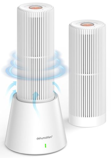 Yurioo除湿機小型【無電源&繰り返し使える】ミニ除湿器コードレス乾燥スタンド*1+除湿ボトル*2コンパクト除湿剤水捨て不要静音消臭梅雨カビ対策強力除湿湿気取りクローゼット/本棚/靴箱/…