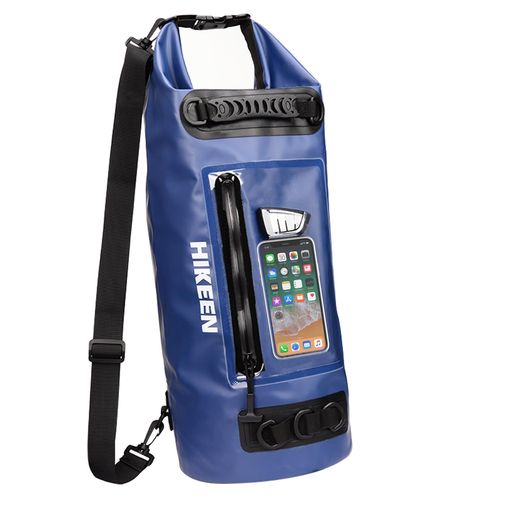 Hikeen防水ポーチドライバッグ防水ケースIP68大容量軽量新型素材防水防塵ドラム型20Lカヤック用ボート用キャンプ用ビーチ用ラフティング用