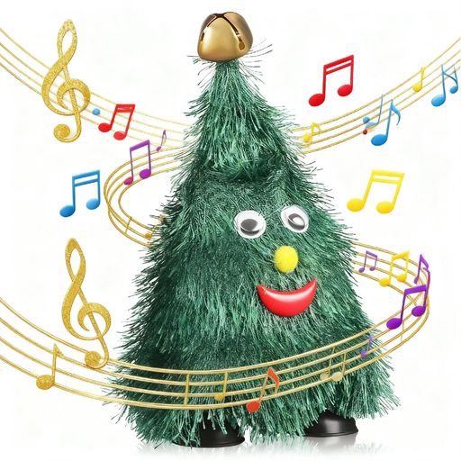 JOINPAYAクリスマスツリー電動で揺れる脚付きユニークなホリデ面白いフリフリムービングダンシング歌う..