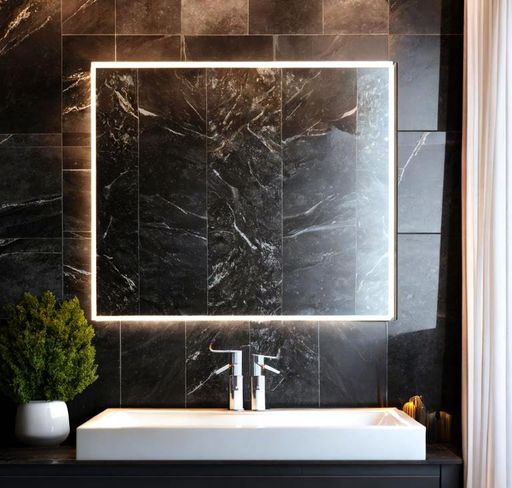 Sunrosaミラー鏡LED壁掛けガラス女優ミラー洗面台浴室くもり止め鏡おしゃれ三色調光&記憶機能曇り止め防湿明るさ調節可能美容室/バスルーム/リビングルーム/寝室に適用(50*70cm)