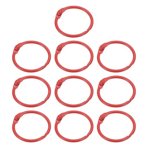 PATIKILルーズリーフバインダーリング25mm10個メタルフラッシュカード製本リングキーホルダー索引カー..