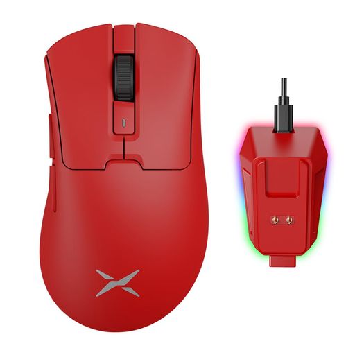 DELUXM900PROゲーミングマウス無線、8000Hzポーリングレート、63g軽量、大手用、PAW3395センサー26000DPI、Huanoピンクスイッチ、マグネット式充電ベース付き(レッド) DELUXM900PROゲーミングマウス無線、8000Hzポーリングレート、63g軽量、大手用、PAW3395センサー26000DPI、Huanoピンクスイッチ、マグネット式充電ベース付き(レッド)