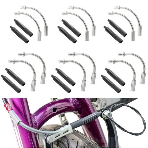 WUDQIJI12個セット自転車Vブレーキパーツライナーガイドパイプブーツブレーキケーブルダクトケーブルガイドブーツケーブルパーツブレーキラインゴムカバー(6個セットインナーケーブルリ…