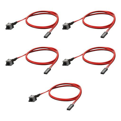 TVETEpcフロントパネル電源スイッチ2ピンコンピュータ再起動ライン【1M5本入り】耐久性安定性電源制御ケーブルコンピュータの組み立てアクセサリのアップグレード修理交換インストール…