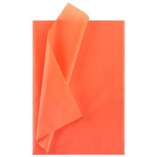 kesote薄葉紙ラッピングペーパーオレンジ薄紙お花紙おはながみフラワーペーパーハロウィン包装紙60枚入50x70cm
