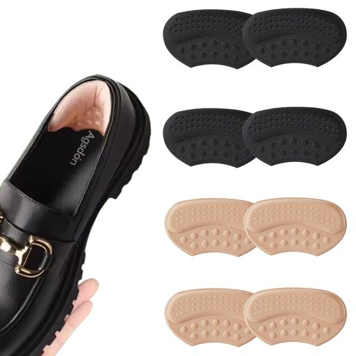 Senteriaかかとパッド靴擦れ防止パカパカ防止サイズ調整粘着シール付き滑り止め自由にカット可能脱げ対策レディスーメンズ革靴スニーカーパンプスハイヒール厚さ6mm4足セット(ブラック+…