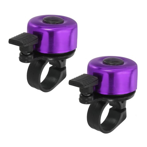 PATIKILクラシック自転車ベル2個セット360°回転山用自転車アクセサリー大人用パープル(4)