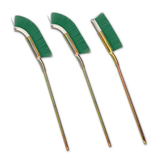 ハンディーブラシチャンネルブラシハンディーJ型先曲り+ストレートタイプナイロン3PCS(塩ビ製)