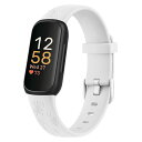 バンドforFitbitInspire3バンド交換バンド交換ベルト柔らかいシリコンバンド調節可能(Inspire/Inspirehrには非対応)(白)