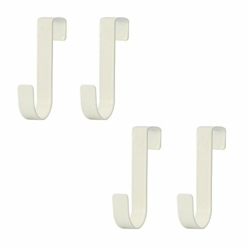 BRIIKPPフックドアフックS字フック引っ掛け収納玄関クローゼット浴室洗面所台所用4個セットホワイト