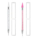 サムコスラインストーンピッキングペンネイルアートDIYクラフト2本セットネイルデコレーションペンダイヤモンドペインティングデコレーションツール