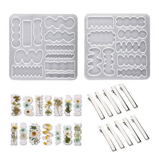 TVETEレジンシリコンモールドうねうねモールド【2個セット】ヘアピンシリコンモールド20種類不規則可愛..