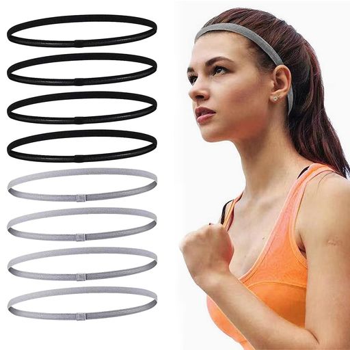 Doyimeヘアバンド汗止めヘッドバンド8枚セット髪留め洗顔運動用抗菌防臭吸湿速乾滑り止め軽量弾性細身..