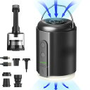 Origemエアポンプ電動ポンプコンパクト5.2KPa強力300L/M【6つのノズル&ライト付】3200mAh大容量バッテリーType-C充電式小型空気抜き空気入れプール浮き輪インフレータブルマット(4)