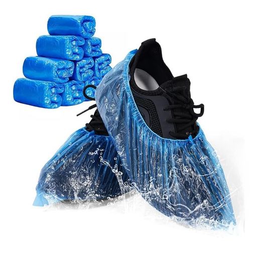 Getraysプラスチック製の靴カバー、100枚(50足)使い捨ての靴カバー、室内外で使用される防水滑り止めク..