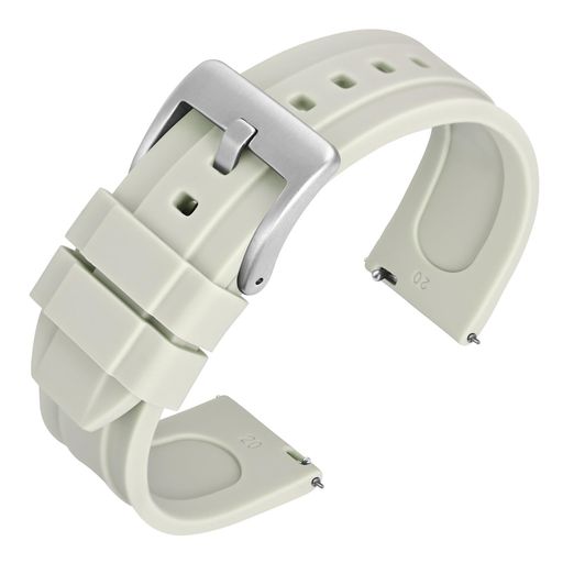 [ANNEFIT]時計バンド16mmシリコンラバー腕時計ベルトQuickReleaseホワイト(2)