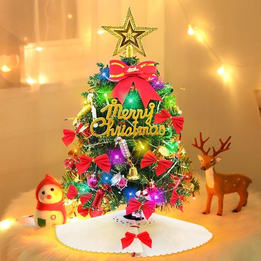 卓上クリスマスツリー45cmクリスマスつりー卓上おしゃれ30点豪華なツリーオーナメントセット2Mクリスマ..