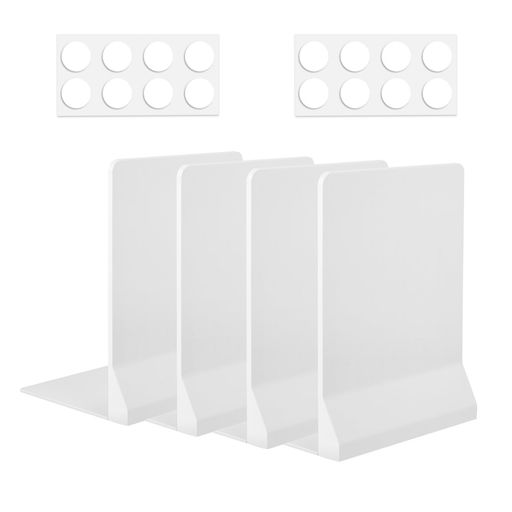 HARUMAKIブックエンド折りたたみ4個セット倒れない本立て滑らない仕切りおしゃれブックスタンド金属製本棚卓上書類CD教科書A4ファイル収納事務用品子供部屋デ...