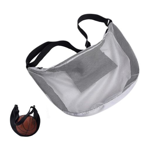 GYWHOOFTメッシュボールバッグ軽量バスケットボール/サッカーボール/バレーボール対応持ち運び簡単肩掛け斜めがけ通気性と耐摩耗性にスポーツバッグ