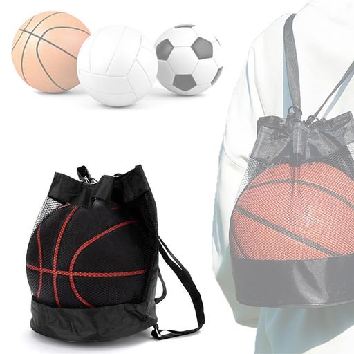 サッカーボール入れボールネット黒1個メッシュボールバッグ折りたたみ式バスケットボールケースボール入れサッカーボールネットボール..