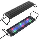 水槽ライト水槽用照明LEDライトアクアリウムライト防水タイマー水草育成熱帯魚観賞魚飼育3つの照明モード10段階明るさ調整30-45の水槽対応