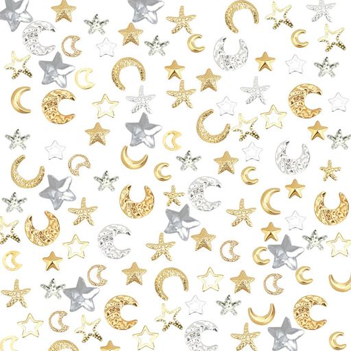 OLYCRAFT約480点ネイルアートパーツ16種類ネイル封入星月ネイルパーツ合金UVレジンデコパーツネックレ..