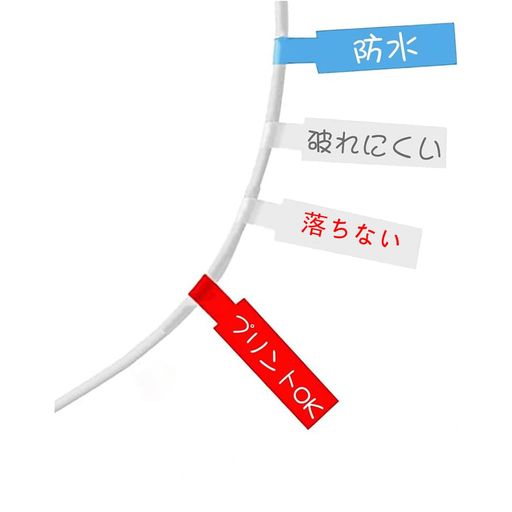 DOUBUYONGYIケーブルラベル300枚入り手書き可能防水防油目印電源ケーブルLANケーブルラベルタグ屋外使用可能(3色)