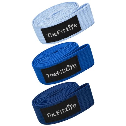 TheFitLifeトレーニングチューブ筋トレチューブゴムチューブレジスタンスバンドストレッチバンドフィットネスバンド(ベビーブルー/ブルー/ネイビーブルー)