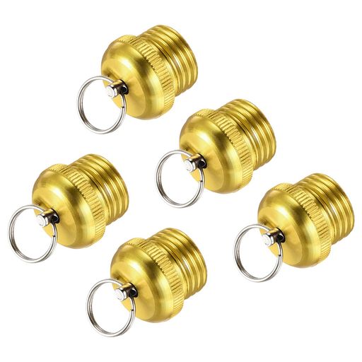 PATIKIL12mm直径釣り竿エンドカップ5個銅メッキプロテクターロッドビルディングの修理用