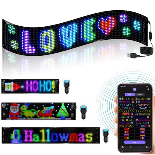 【超強靭、創意は無限】LEDディスプレイはその優れた柔軟性によって、さまざまな不規則な表面に簡単に適応でき、曲面壁から自動車の車体、そして独特なデザインのディスプレイフレームまで、緊密にフィットし、創意を存分に発揮させることができます。 【インテリジェントなアプリケーション、心のままに】開発された専用アプリケーションにより、いつでもどこでも表示画面のコンテンツを編集して更新できます。画像、文字、音楽のリズム表示にかかわらず、簡単に操作でき、展示内容を常に新鮮で魅力的に保つことができます。 【付属品が豊富で、操作が便利】LEDディスプレイをより便利に使用するために、豊富な付属品を提供して、日本語説明書*1車の充電器*1、専用両面テープ*1、制御線*1。これらの添付ファイルは、ディスプレイがどのような環境でも安定して動作することを保証し、より良い使用体験を提供します。 【優れた耐折耐スクラッチ、安定した耐久性と信頼性】LEDディスプレイは優れた耐折傷と耐スクラッチ性能を有し、頻繁に曲げられたり、意外にスクラッチされたりしても、良好な外観と性能を維持でき、損傷されにくい。