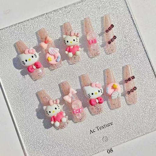 手作りキティHelloKittyネイルチップオーバルミディアムロングつけ爪ラインストーン付け爪人気かわいいシンプルおしゃれファッション24枚入和風花嫁ネイル光沢つけ爪結婚式ネイルチップ 手作りキティHelloKittyネイルチップオーバルミディアムロングつけ爪ラインストーン付け爪人気かわいいシンプルおしゃれファッション24枚入和風花嫁ネイル光沢つけ爪結婚式ネイルチップ
