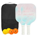 PATIKILピクルボールパドルセットUSAPA承認済みのフィバーグラス表面ピクルボールラケットクッショングリップ付きパドル2本ピクルボール4個キャリーバッグ1...