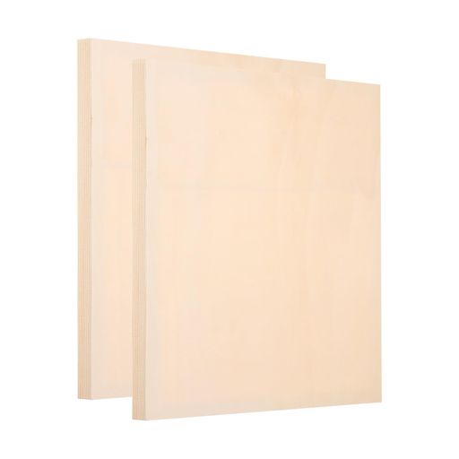 PATIKIL12x12インチウッドパネルボード2パック未仕上げの木製キャンバスボード四角い空白ディープクレ..