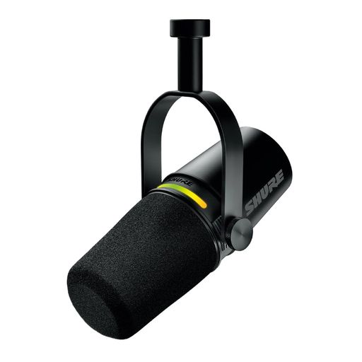 SHURE シュア MV7+ ポッドキャストマイクロホン ブラック MV7+-K : OBS 認証 ダイナミックマイク カーディオイド 単一指向性 USB-C XLR 有線 ノイズ除去 配信 ストリーミング YouTube 録音 レコーディ…