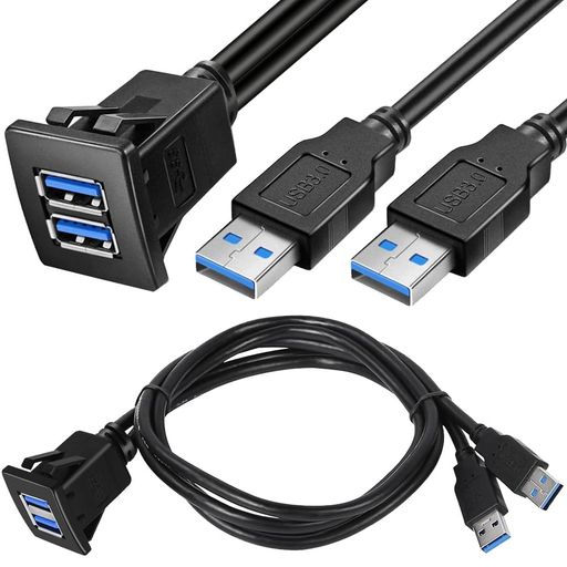 Xiatiaosann 小さい USB 3.0 車 AUX のフラッシュ マウント ケーブル、車、ボート...