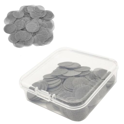 aninakoパイプスクリーン15mmステンレス製シルバー喫煙具用ボング/キセル掃除メッシュフィルター耐久性..