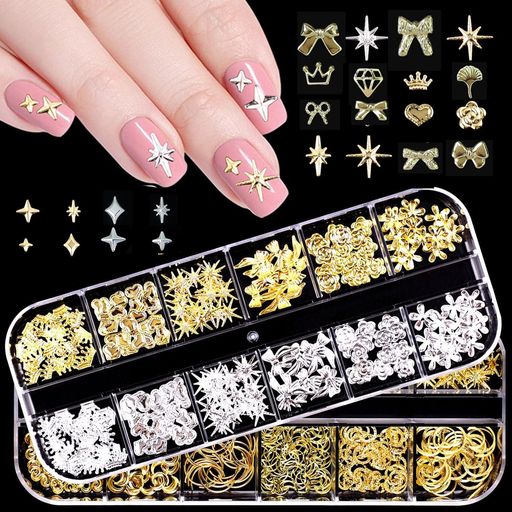 ネイルパーツネイルパーツハート2ボックス合金素材ネイルアクセサリーパーツネイルデコパーツ星月ハー..