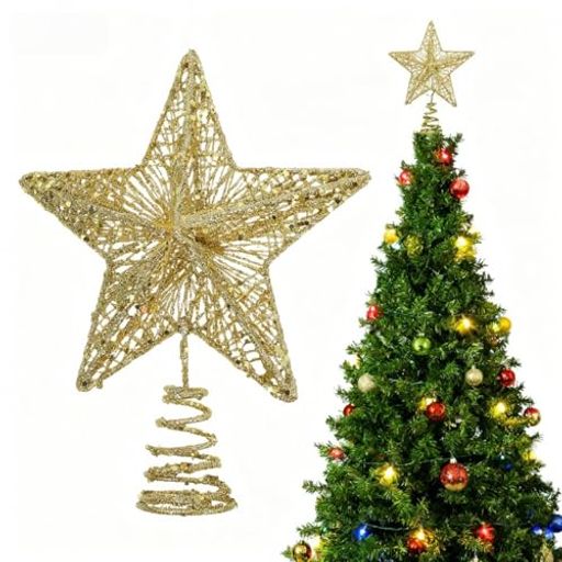 Milistenツリートップ星クリスマスツリーオーナメント22cmゴールドおしゃれトップスター北欧豪華雰囲気クリスマス飾り屋内屋外パーティー飾りアクセサリー