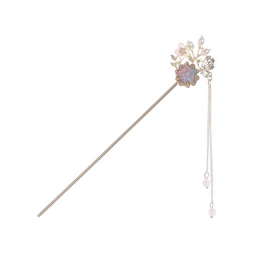 EZ PEACH かんざし スティック かんざし ヘアスティック 簪 桜 花 パール 簪パーツ...