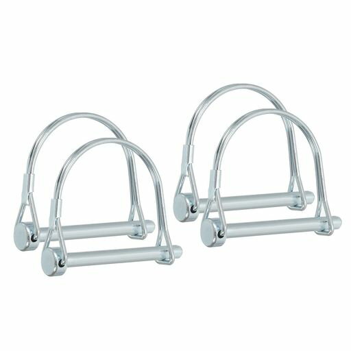 PATIKILトレーラーカプラーピン1/4x2-3/16”4個ワイヤーロックピン安全シャフトロックピンラウンドPTOピ..