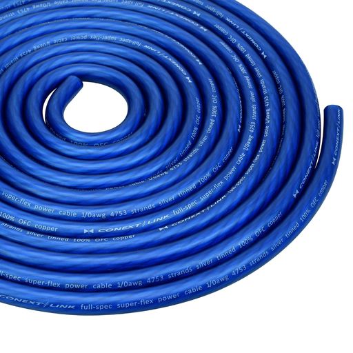 ConextLink25FT1/0AWG0GA全ゲージバッテリー電源ケーブルアース線のフロストブルーOFC銅