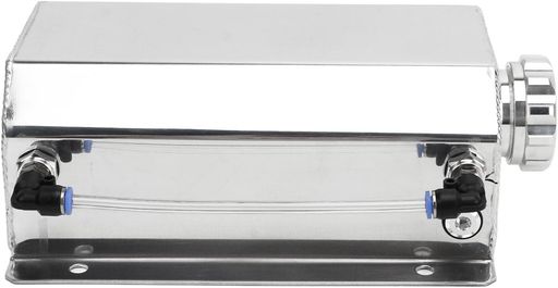 ラジエーターリザーバータンク高強度ユニバーサル2L容量アルミニウム合金クーラントオーバーフロータン..