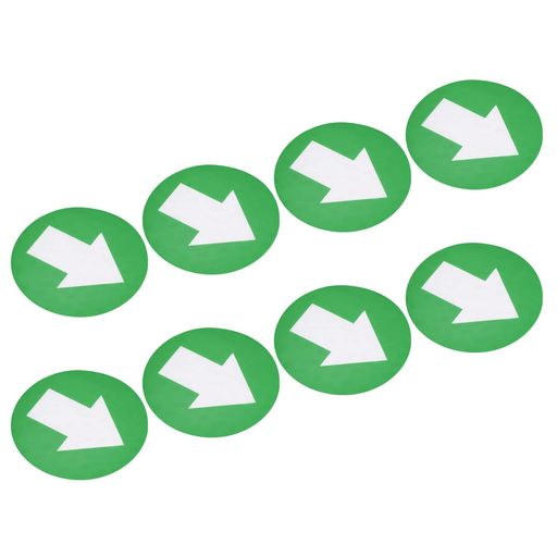 PATIKIL矢印ステッカー矢印シール150mm8個ラウンド緑エントリーシンボルホワイト矢印付きスーパーマー..