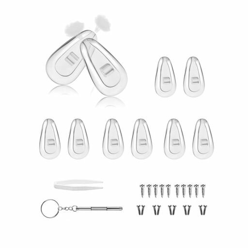 PureSino鼻パッドメガネ鼻パッド眼鏡鼻パッド5ペアメガネ用鼻あて柔らかいシリコン製エアクッションパ..